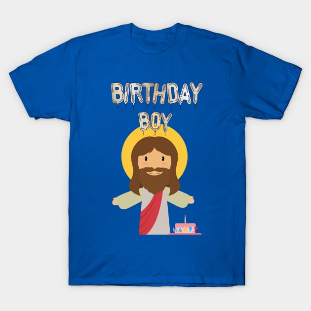 birthday boy jesus christ christmas T-Shirt by gossiprag